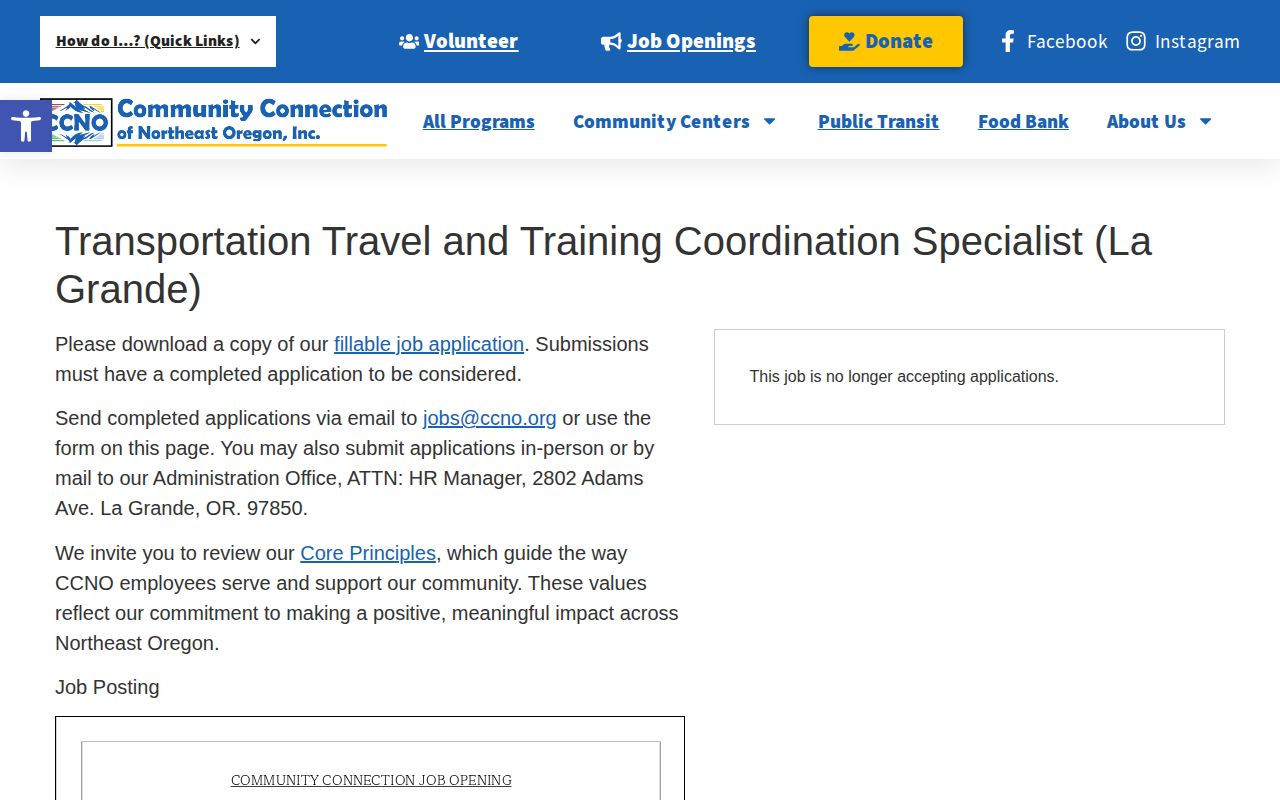 Regional transportation information after Union County Correctional Facility release